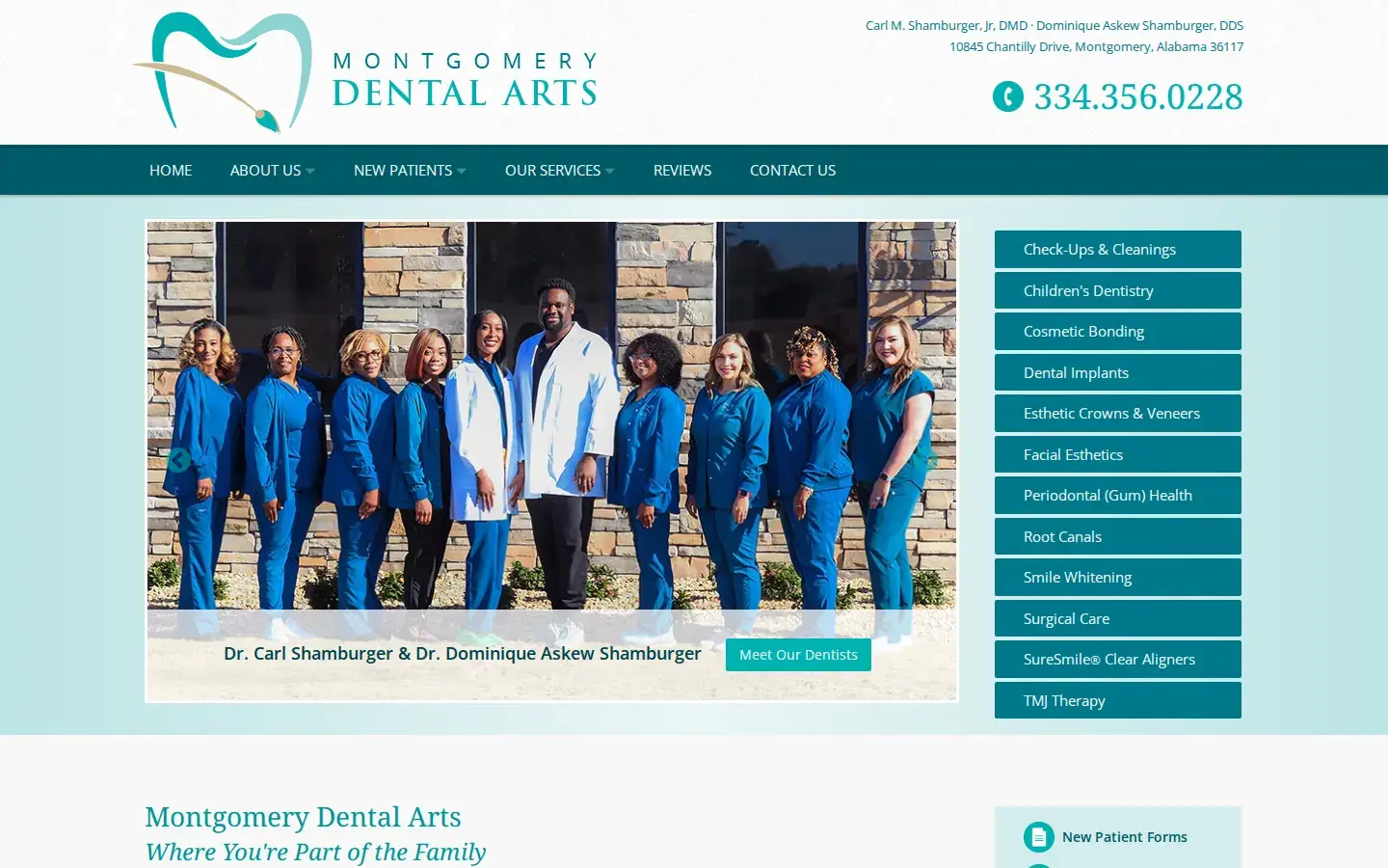 Homepage preview of Montgomery Dental Arts