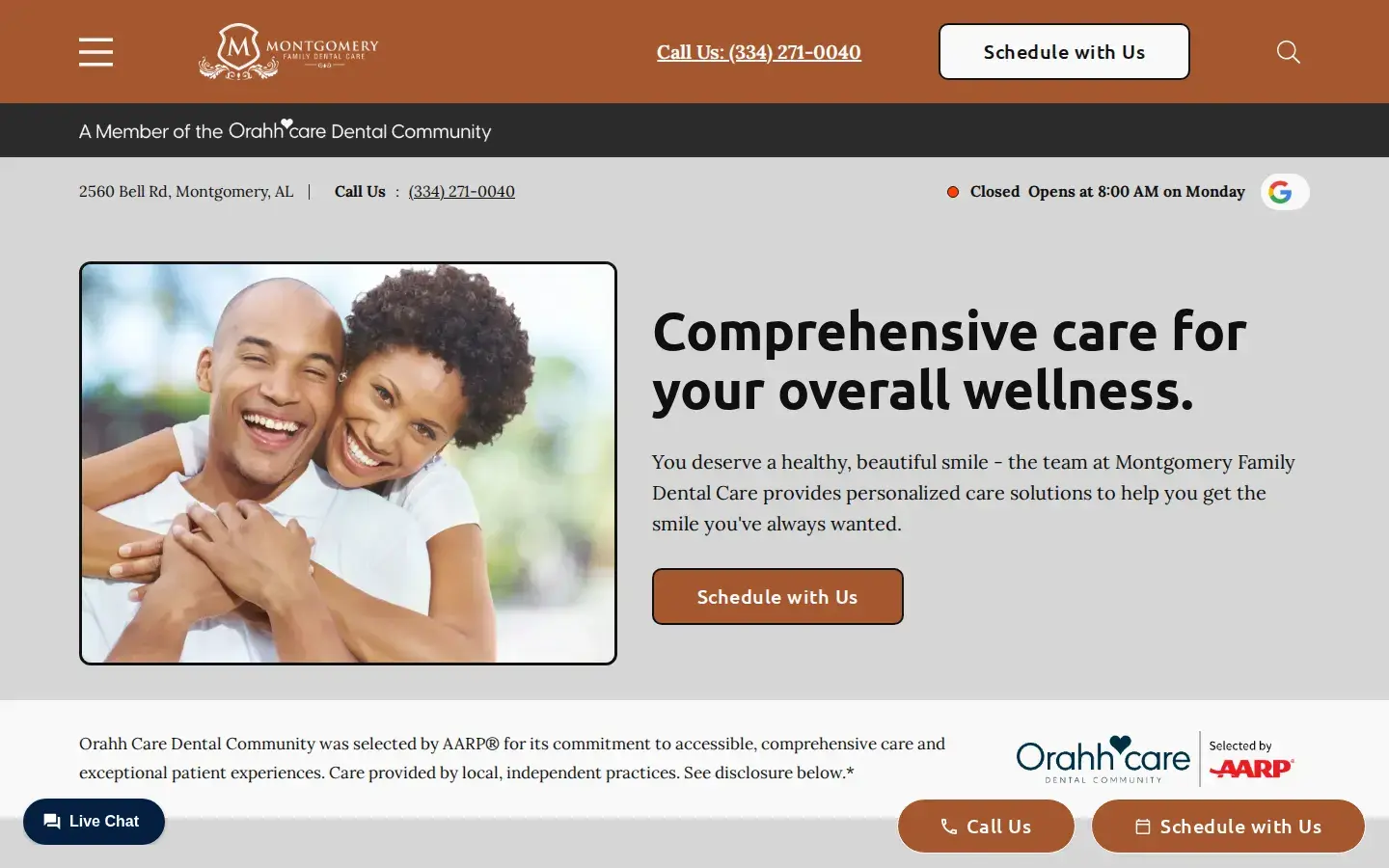 Homepage preview of Montgomery Family Dental Care