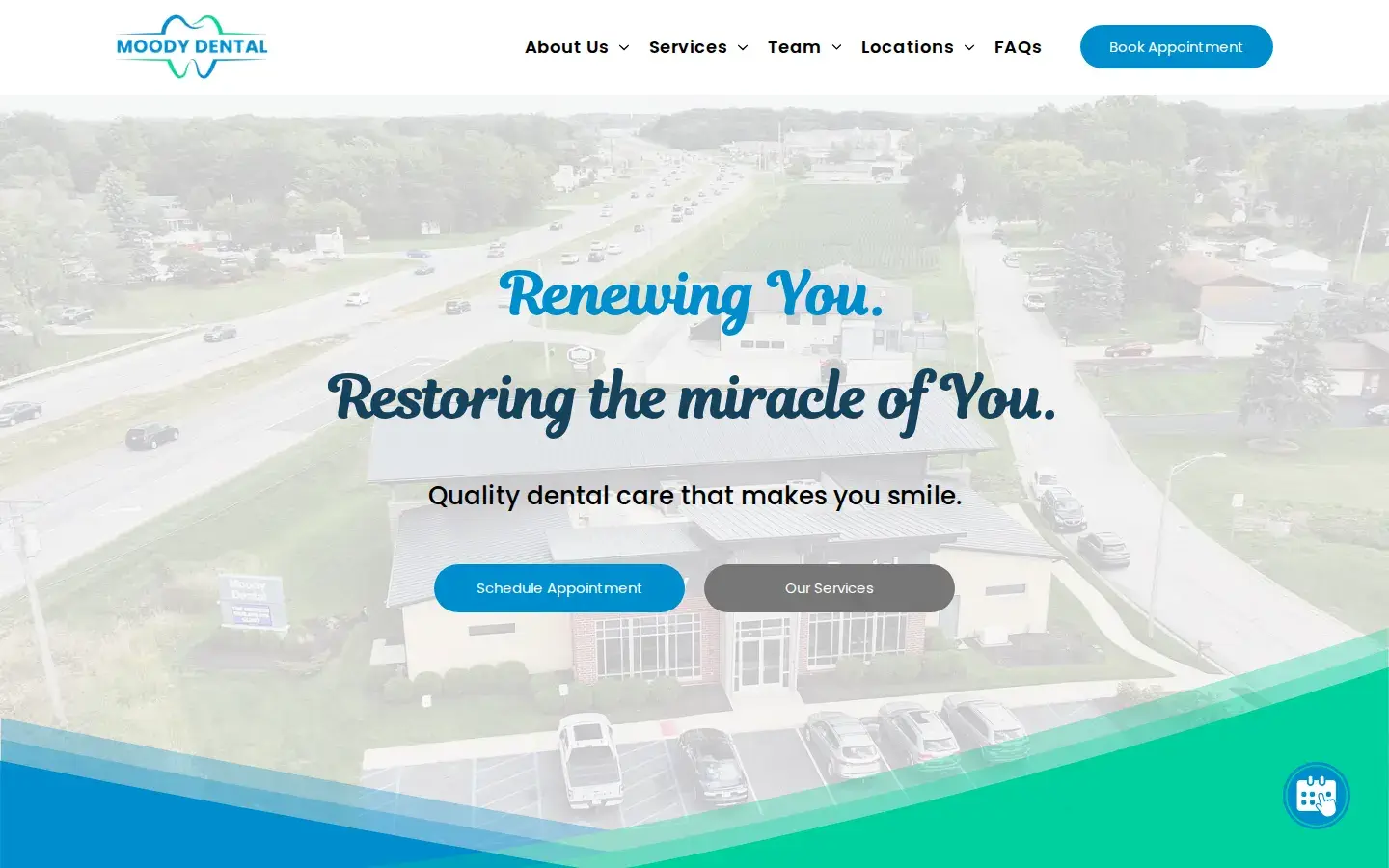Homepage preview of Moody Dental