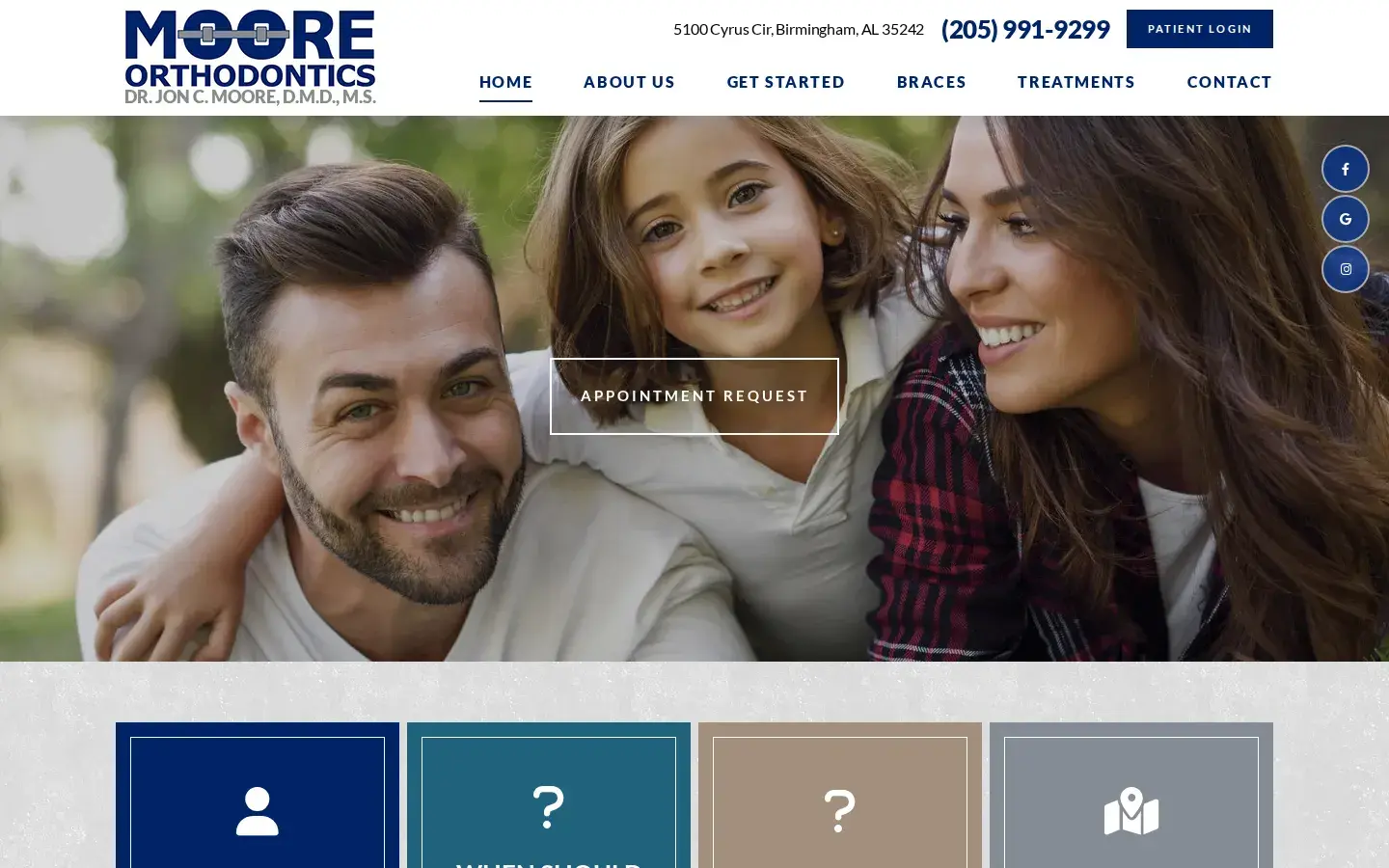 Homepage preview of Moore Orthodontics