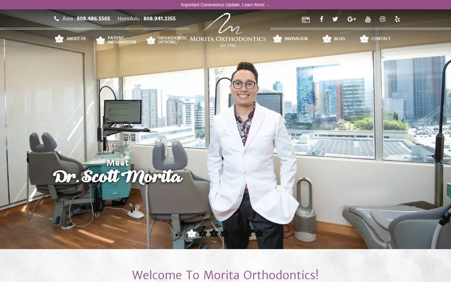Homepage preview of Morita Orthodontics