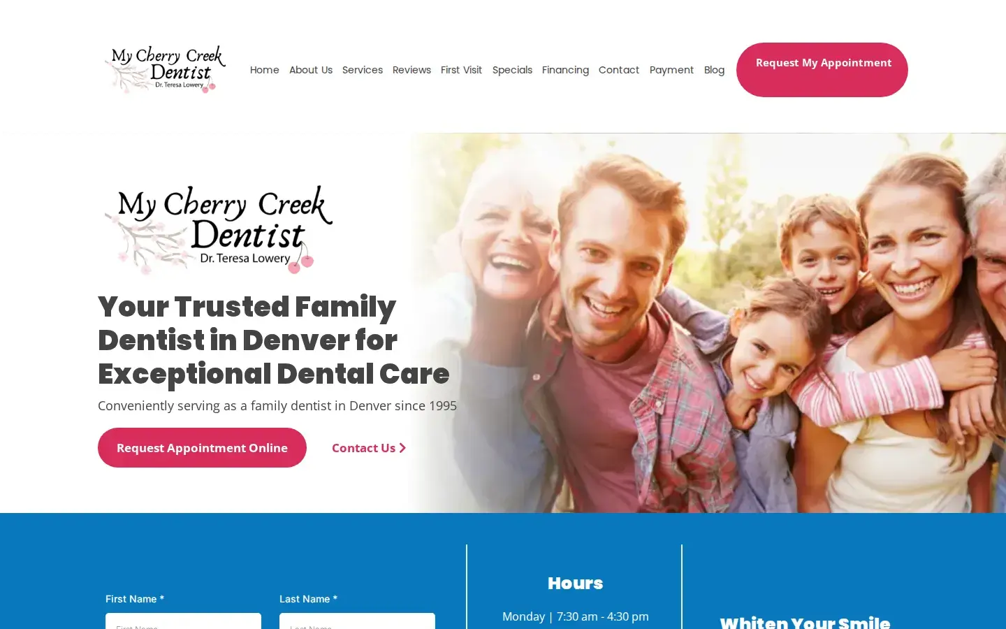 Homepage preview of My Cherry Creek Dentist