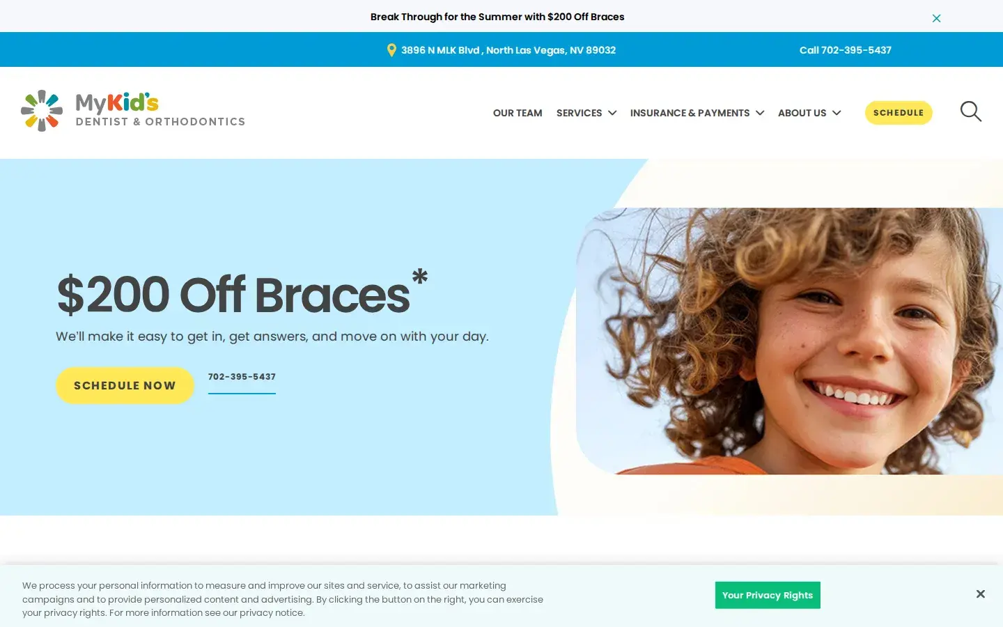 Homepage preview of My Kid’s Dentist & Orthodontics