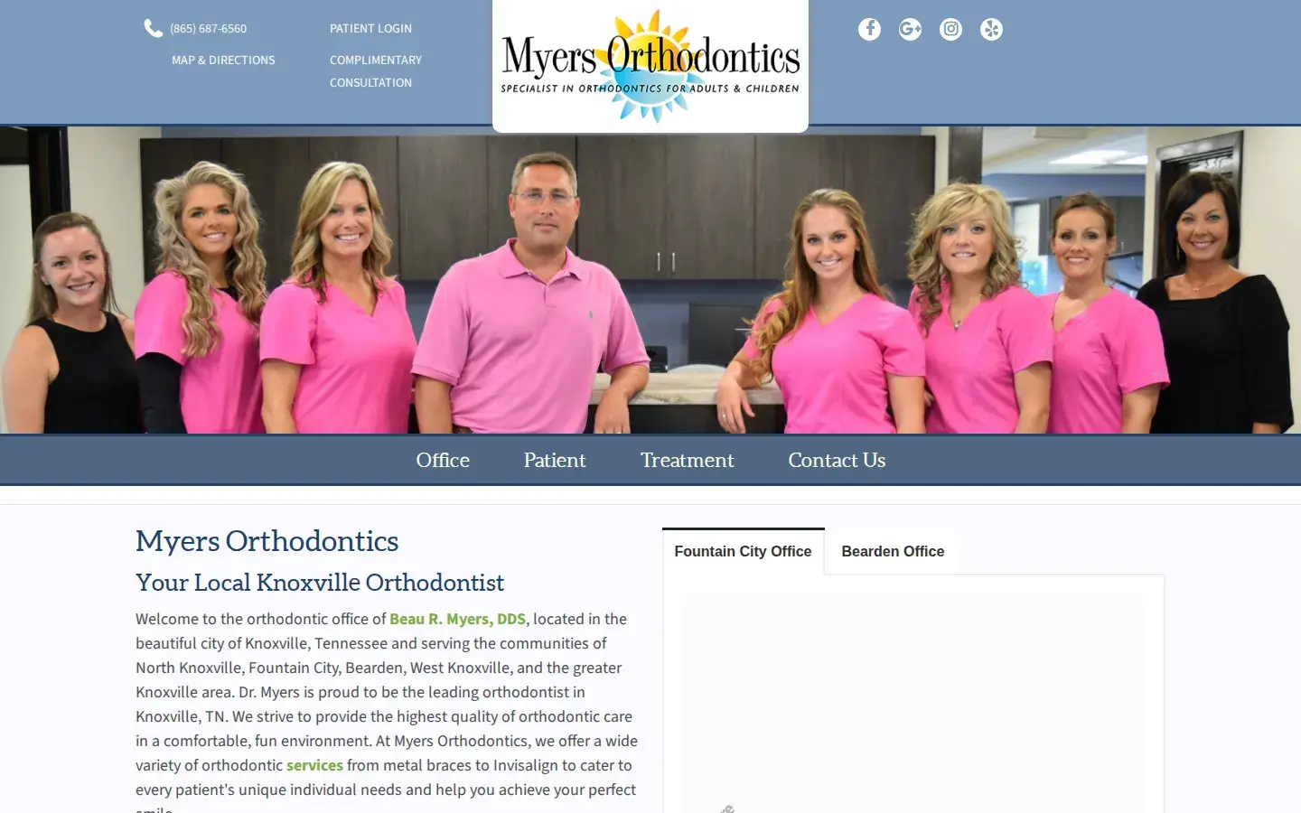 Homepage preview of Myers Orthodontics