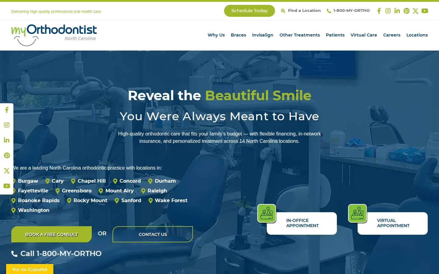 Homepage preview of MyOrthodontist