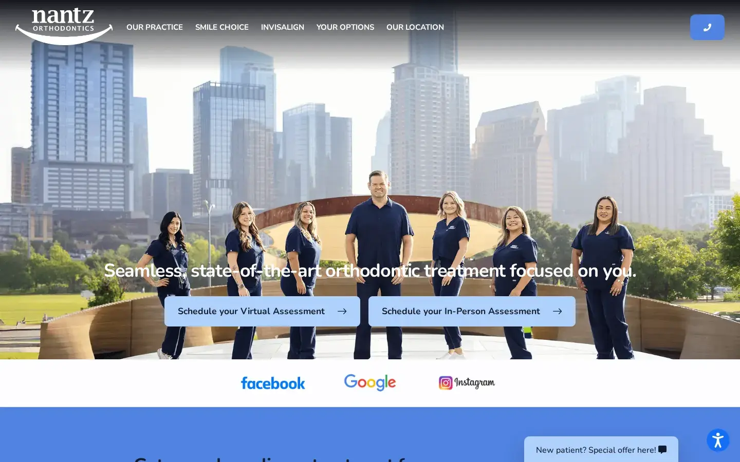 Homepage preview of Nantz Orthodontics