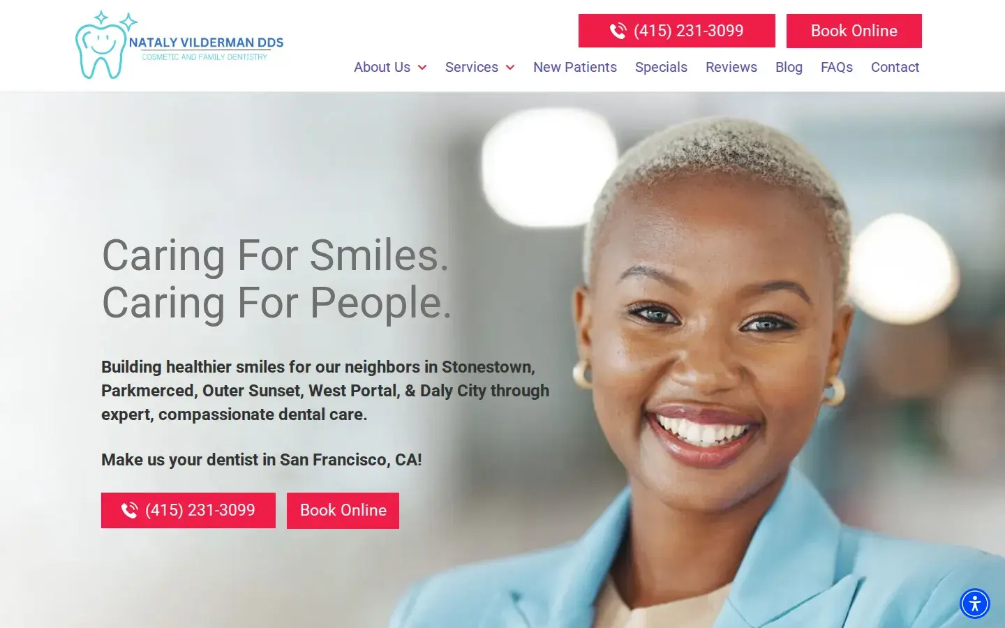 Homepage preview of Nataly Vilderman, D.D.S.