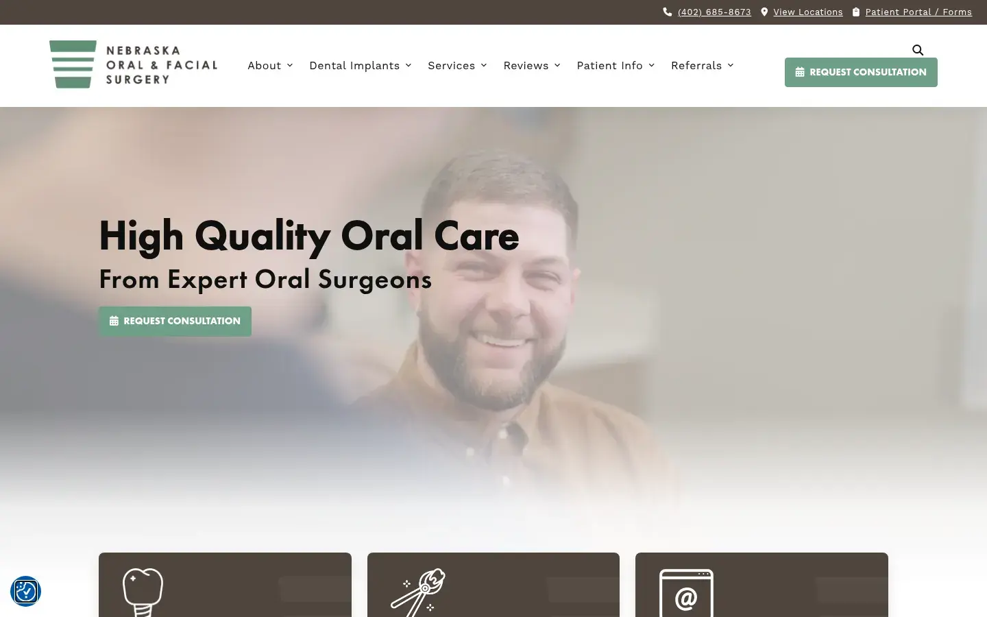 Homepage preview of Nebraska Oral & Facial Surgery