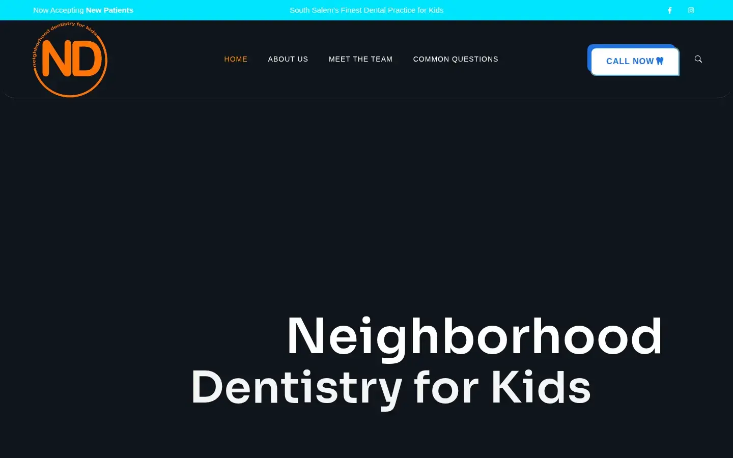 Homepage preview of Neighborhood Dentistry for Kids