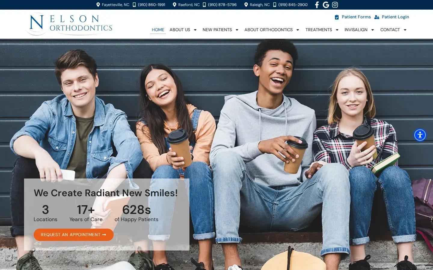 Homepage preview of Nelson Orthodontics