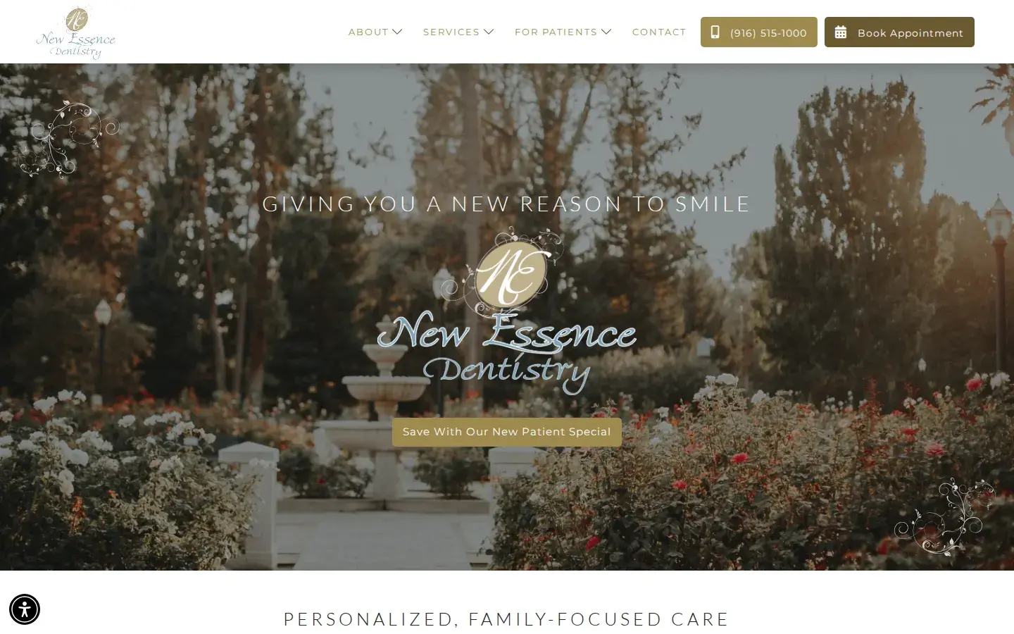 Homepage preview of New Essence Dentistry