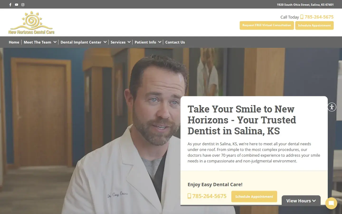 Homepage preview of New Horizons Dental Care