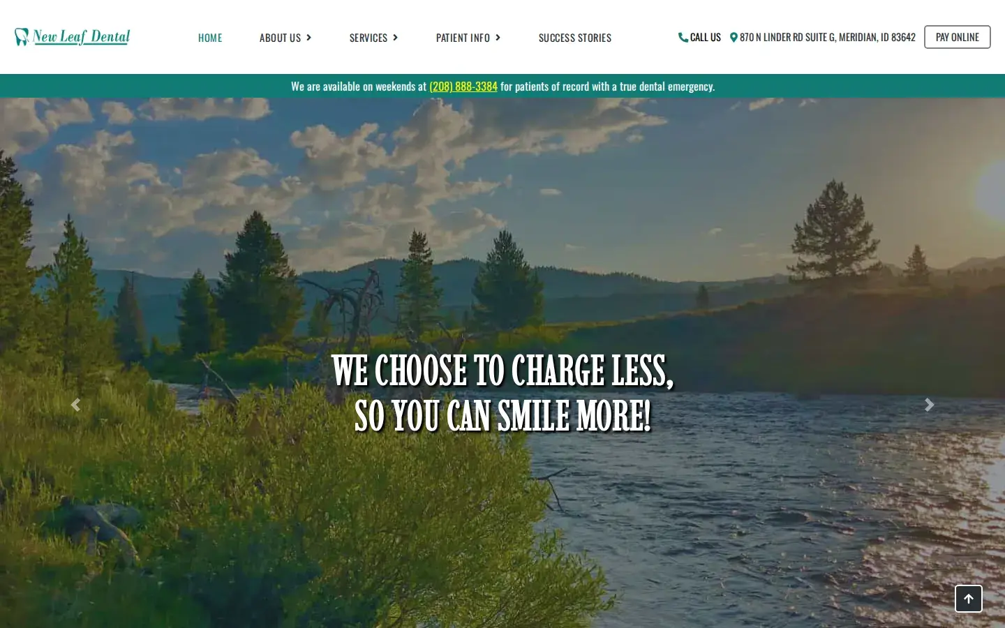 Homepage preview of New Leaf Dental