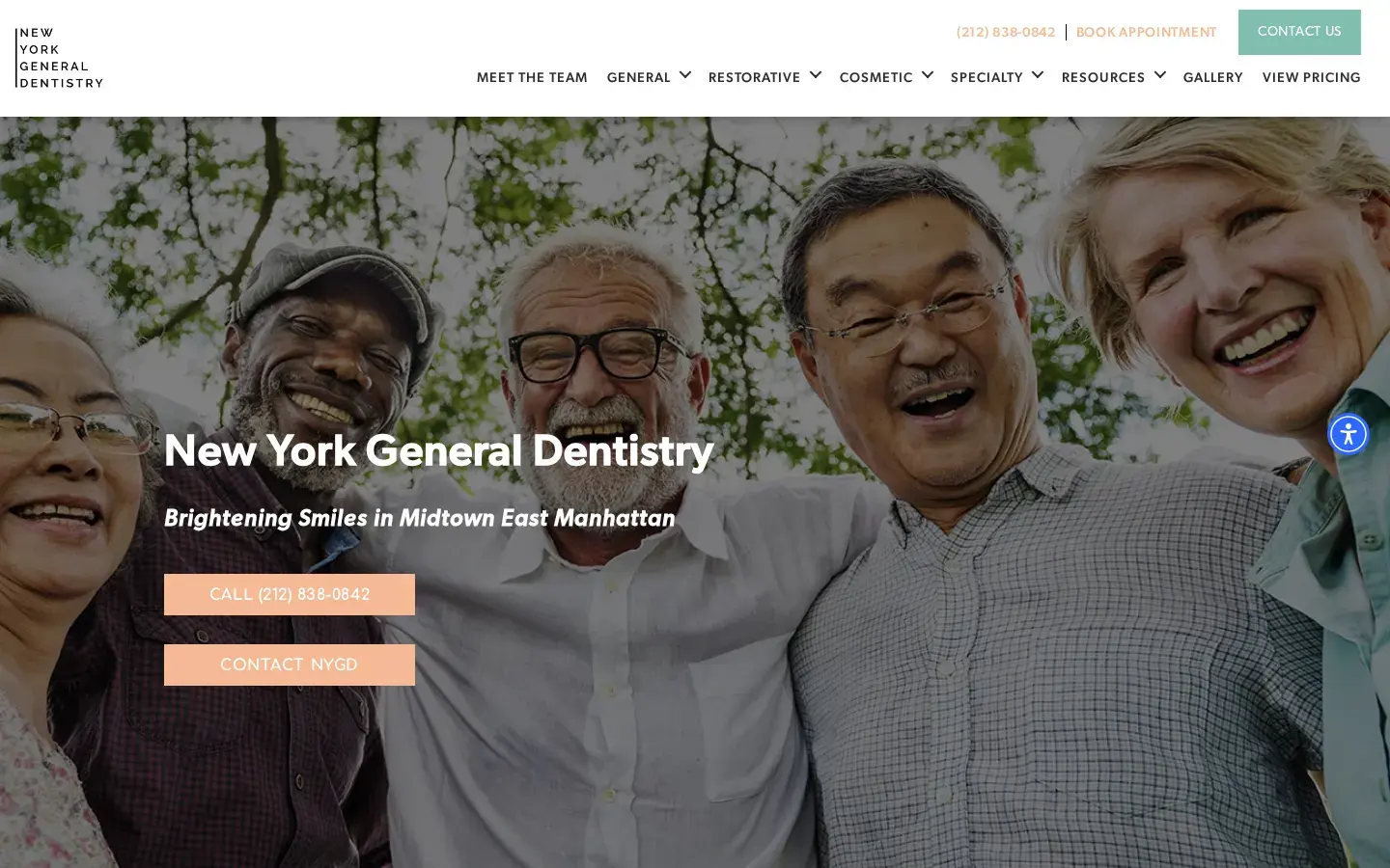 Homepage preview of New York General Dentistry