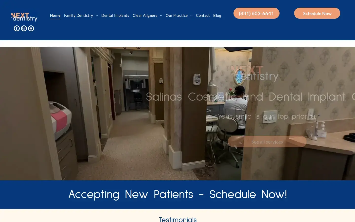Homepage preview of NEXT Dentistry