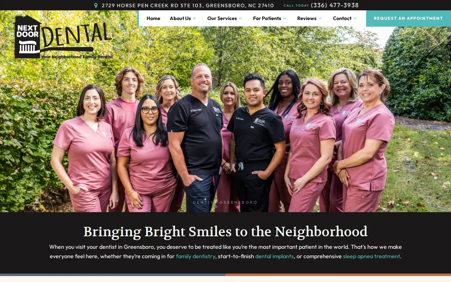 Homepage preview of Next Door Dental