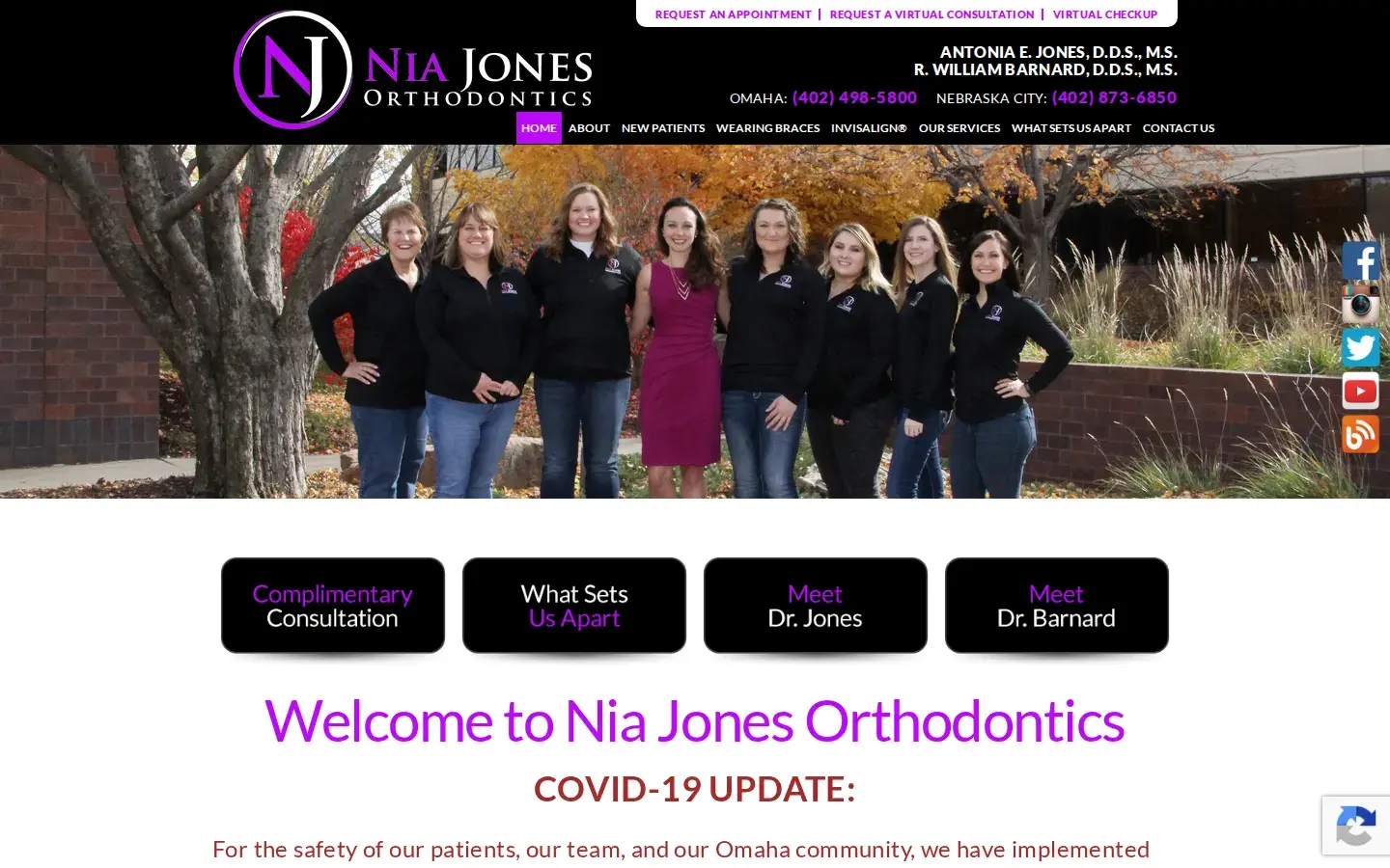 Homepage preview of Nia Jones Orthodontics