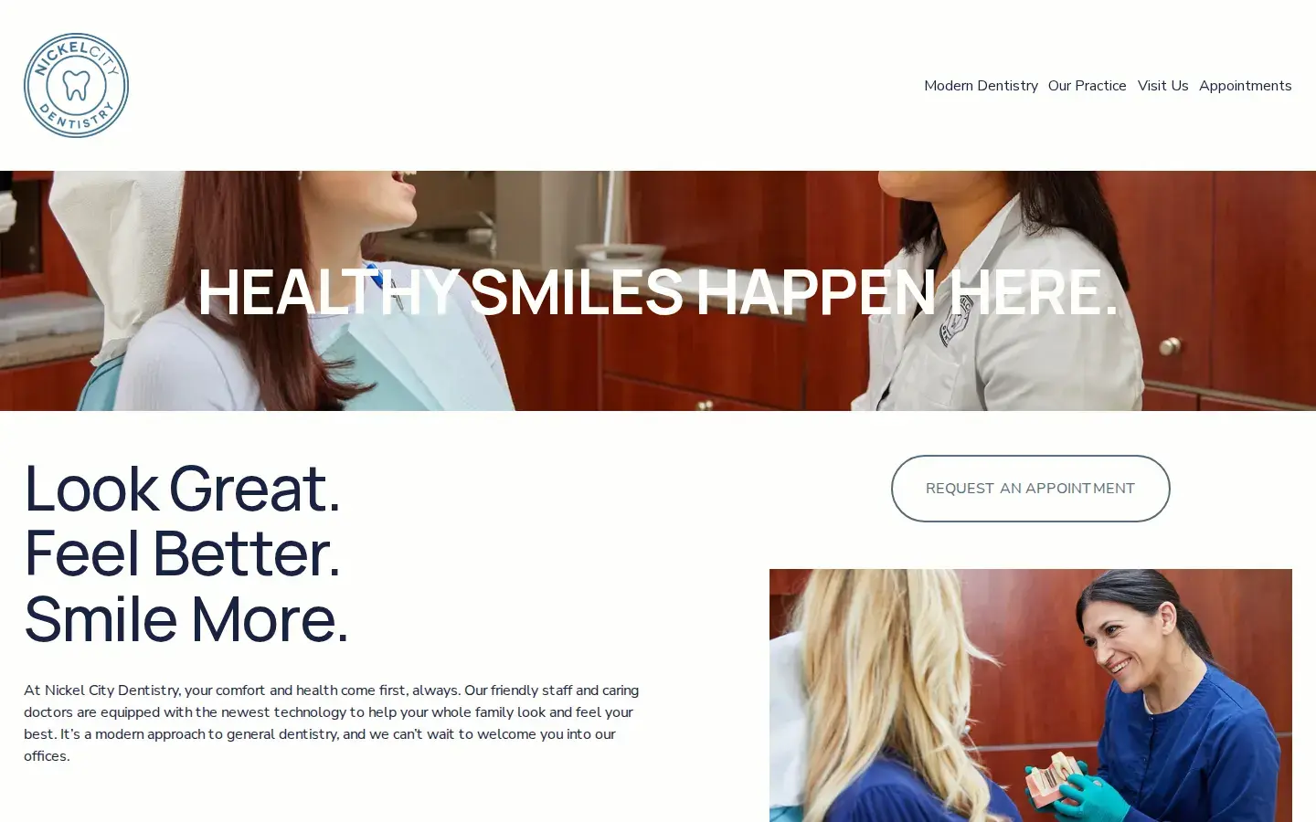 Homepage preview of Nickel City Dentistry