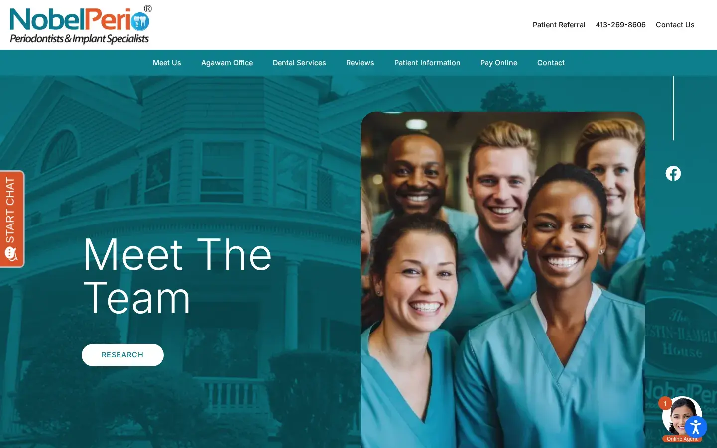 Homepage preview of Nobel Perio – Periodontist in Agawam, MA