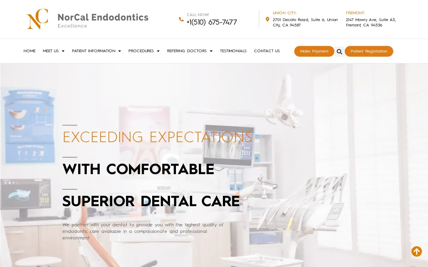 Homepage preview of NorCal Endodontics
