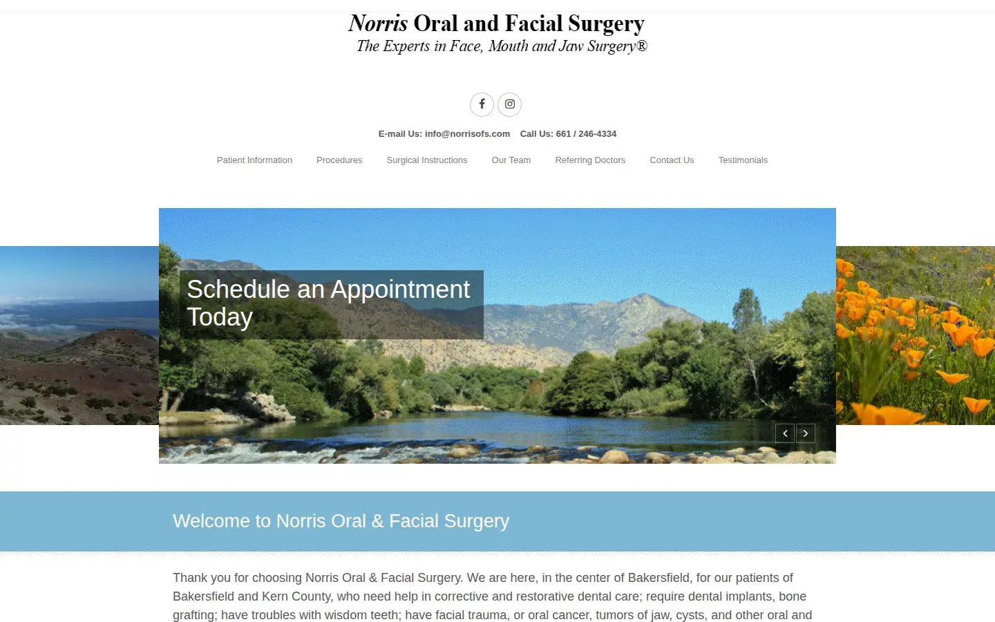Homepage preview of Norris Oral and Facial Surgery