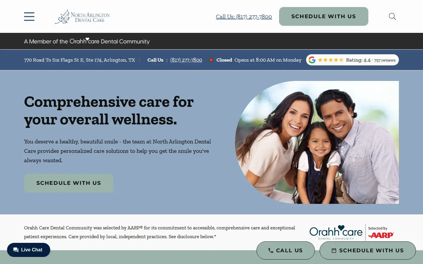 Homepage preview of North Arlington Dental Care