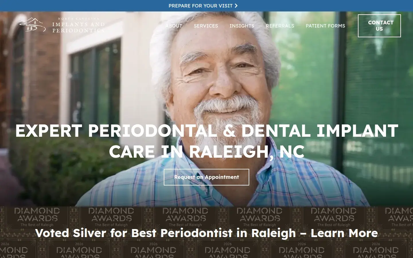 Homepage preview of North Carolina Implants & Periodontics