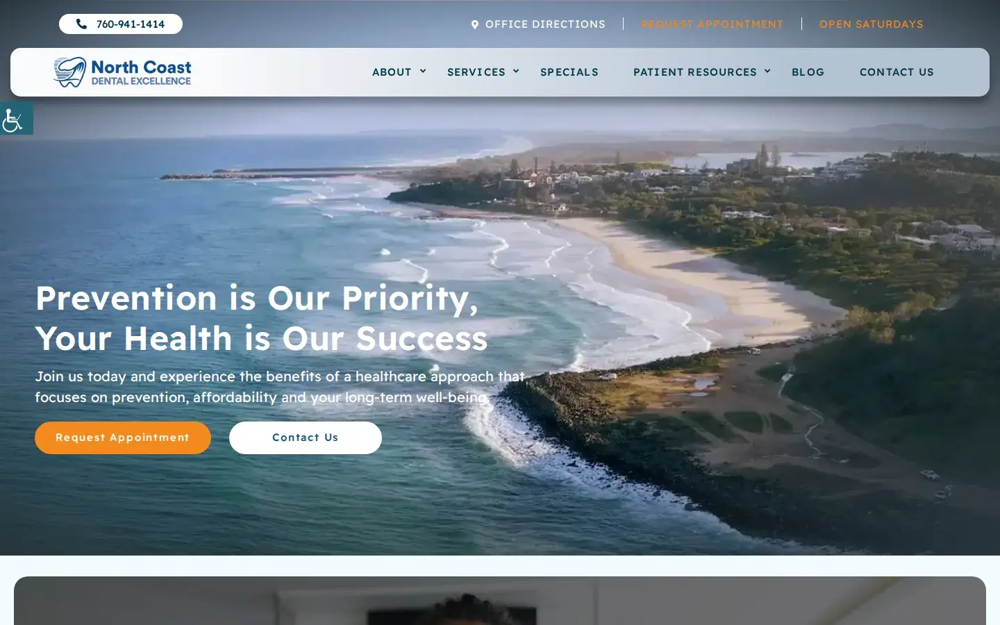 Homepage preview of North Coast Dental Excellence