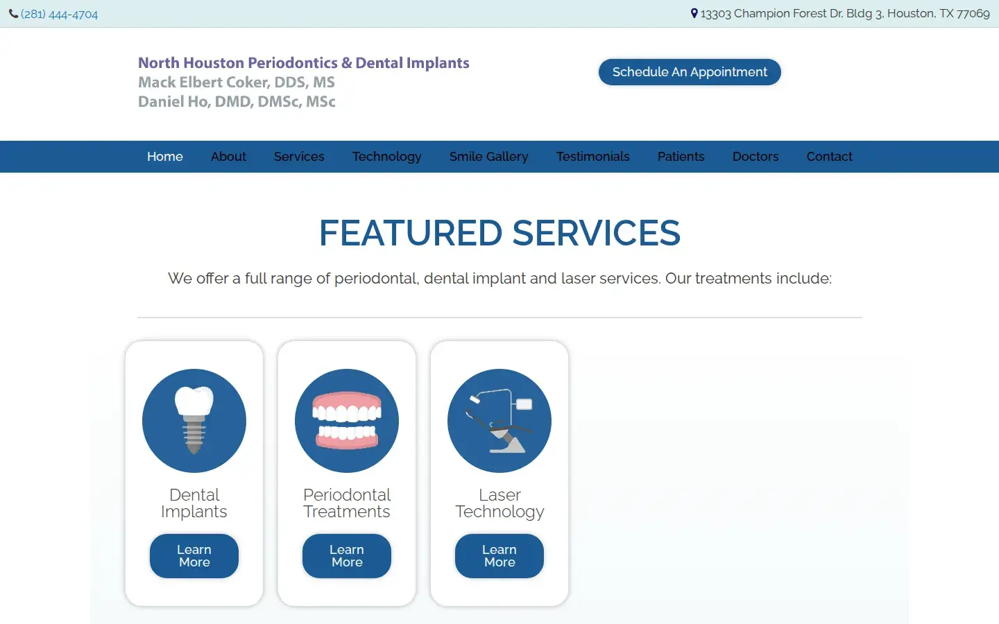 Homepage preview of North Houston Periodontics & Dental Implants