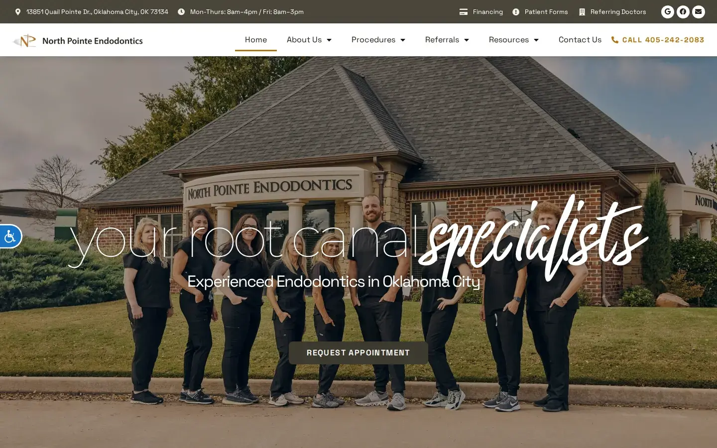 Homepage preview of North Pointe Endodontics