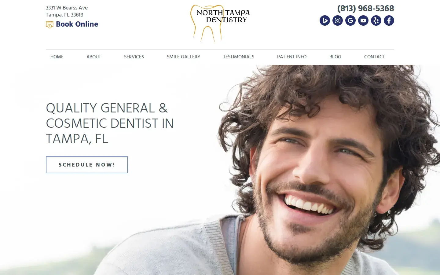 Homepage preview of North Tampa Dentistry: Robert Bellegar