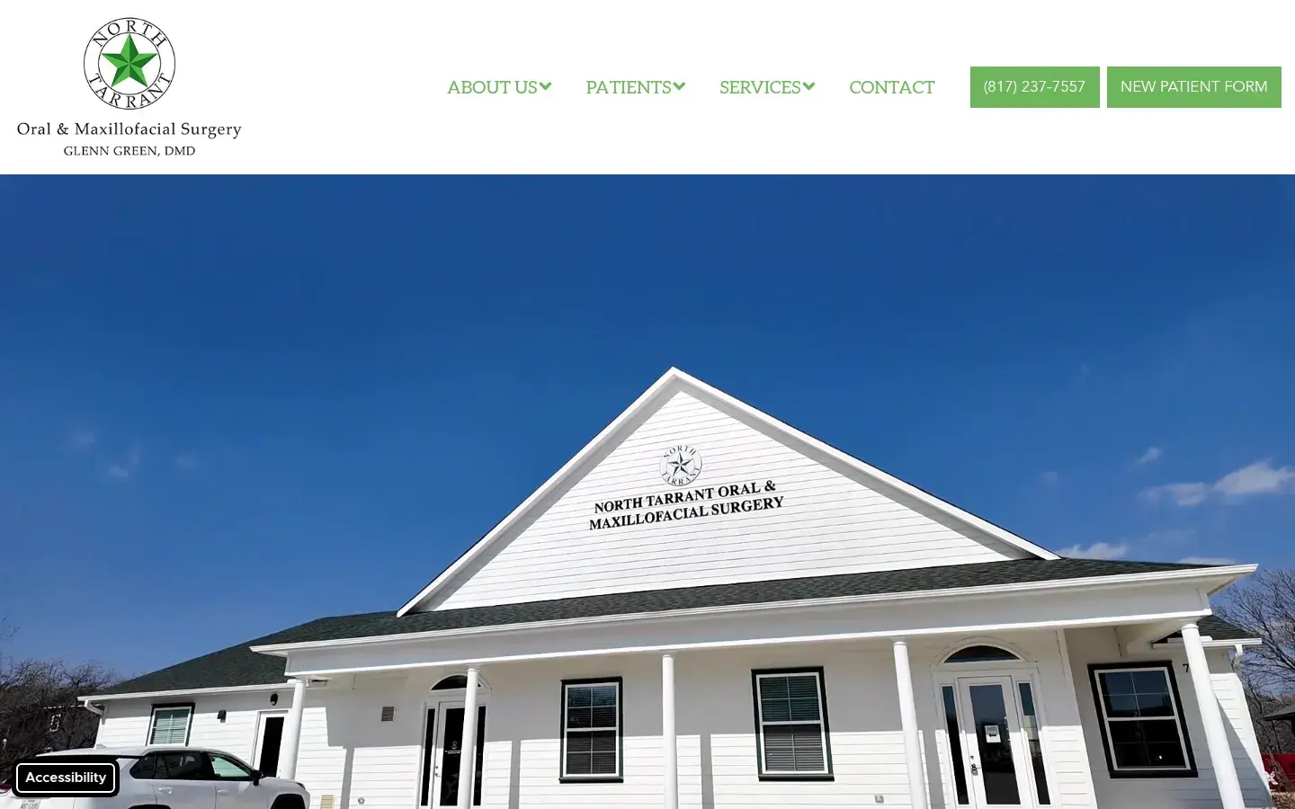 Homepage preview of North Tarrant Oral & Maxillofacial Surgery