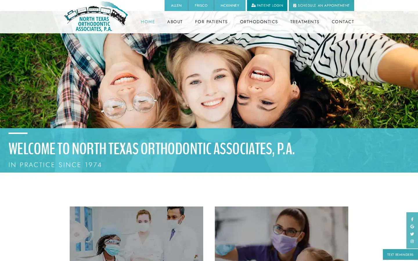 Homepage preview of North Texas Orthodontic Associates