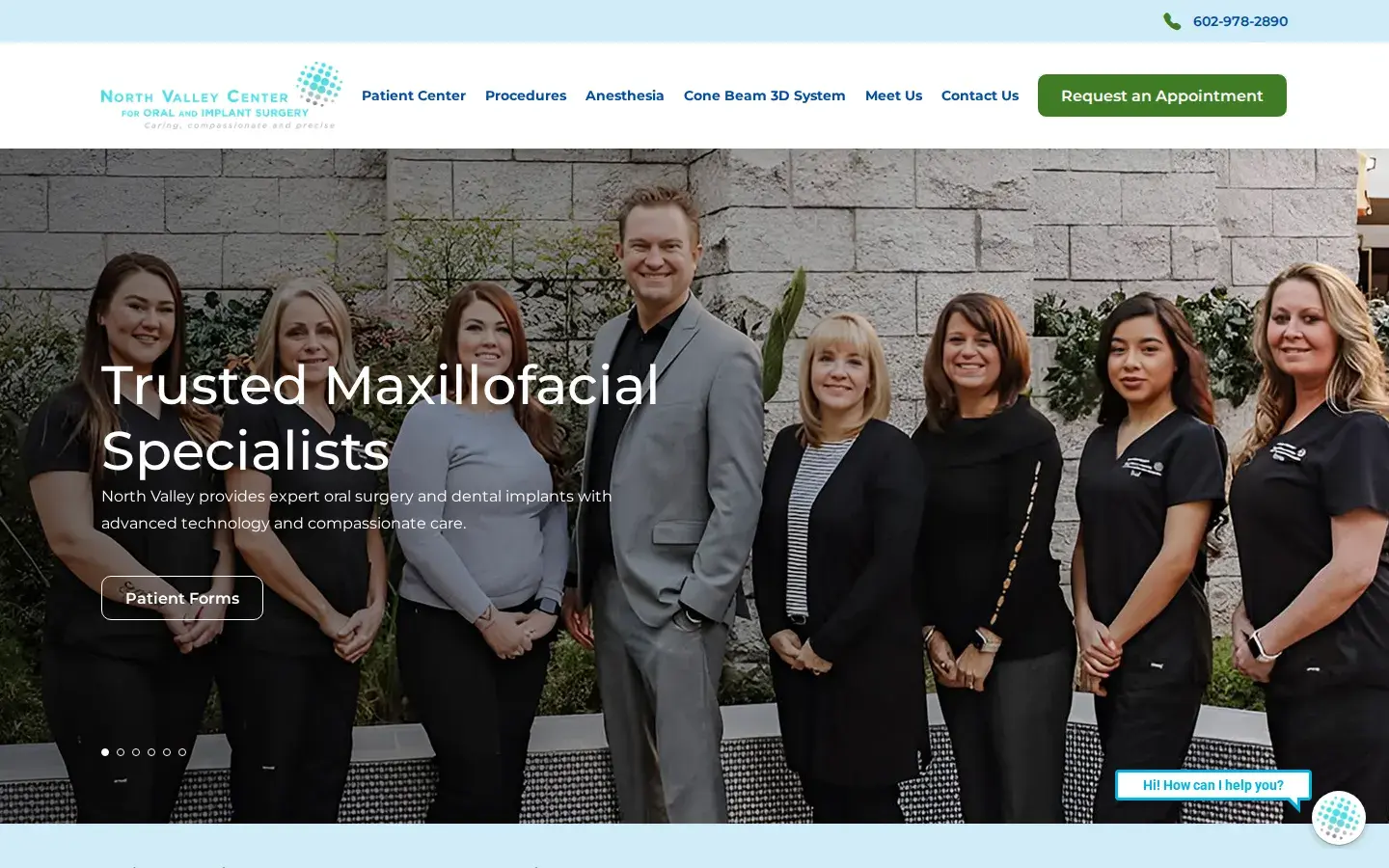 Homepage preview of North Valley Center for Oral and Implant Surgery