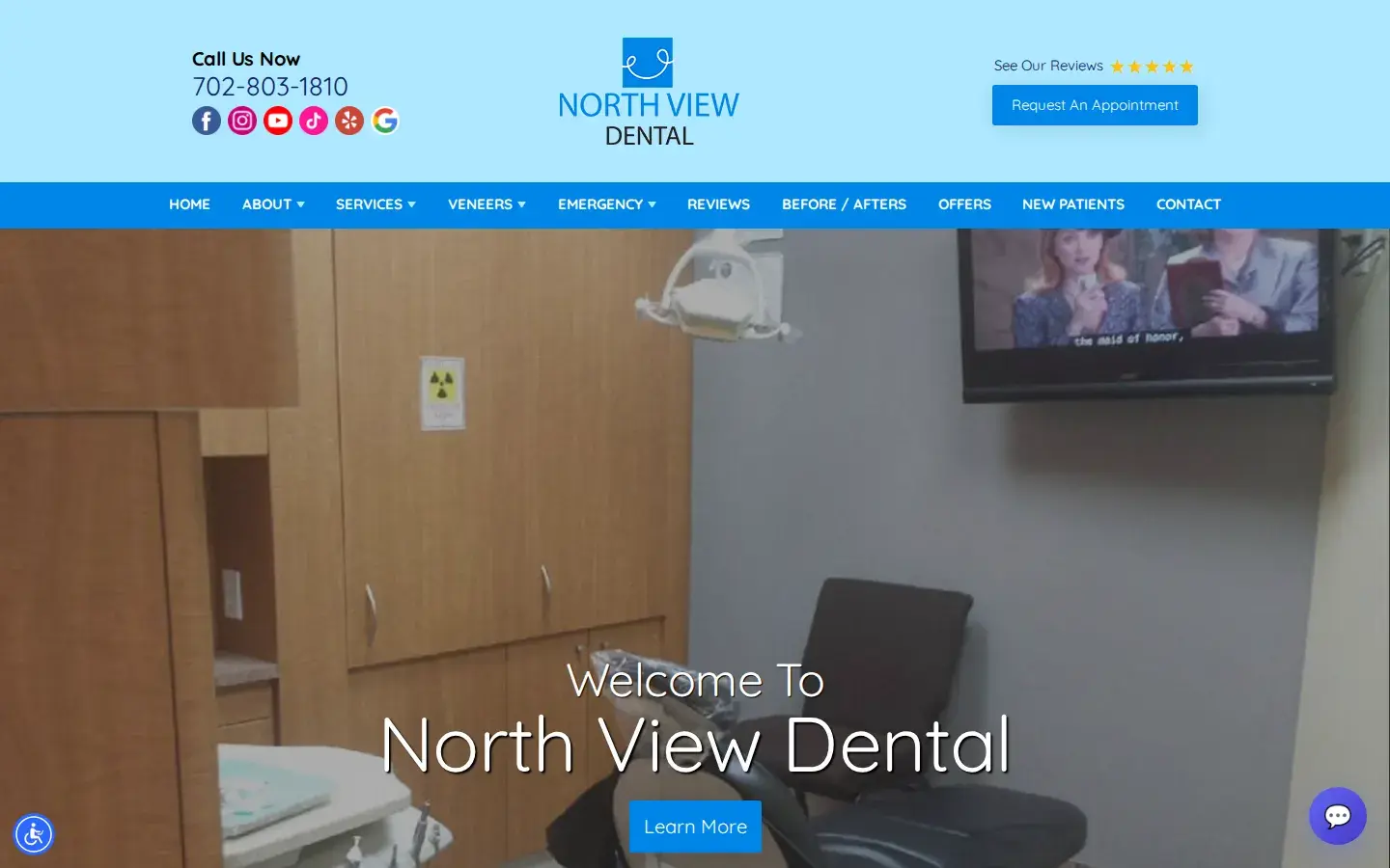 Homepage preview of North View Dental