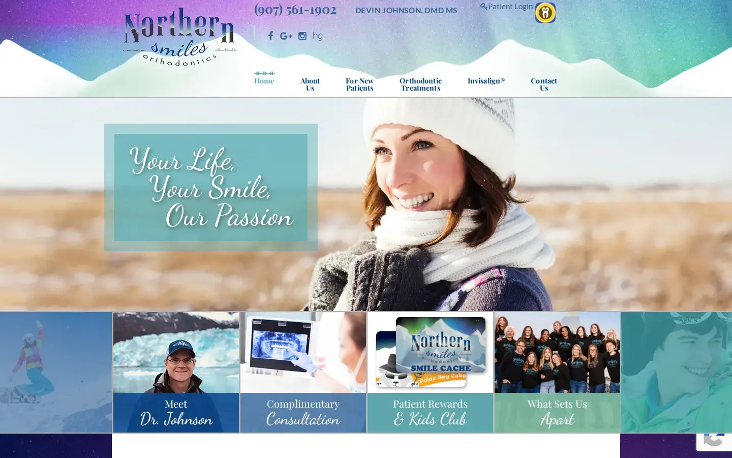 Homepage preview of Northern Smiles Orthodontics