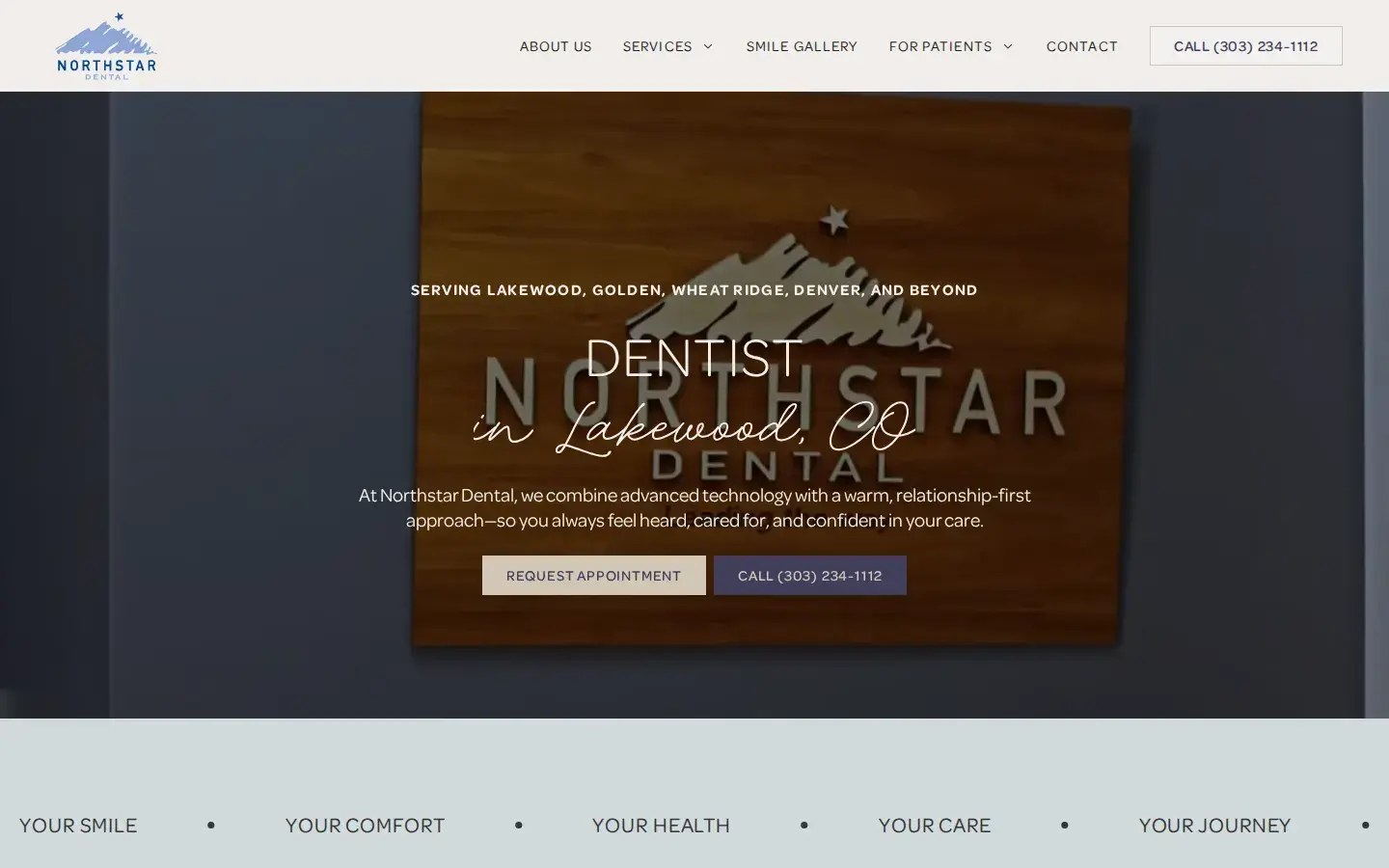 Homepage preview of Northstar Dental