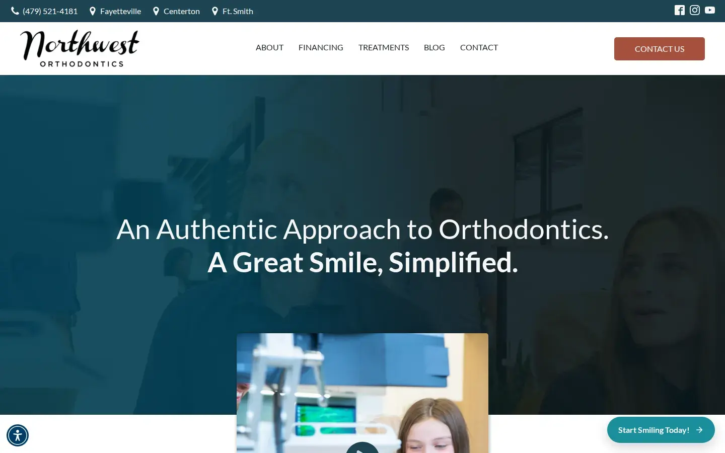 Homepage preview of Northwest Orthodontics