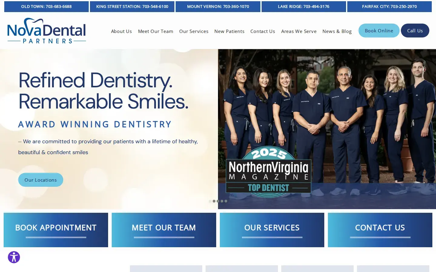 Homepage preview of Nova Dental Partners - Old Town