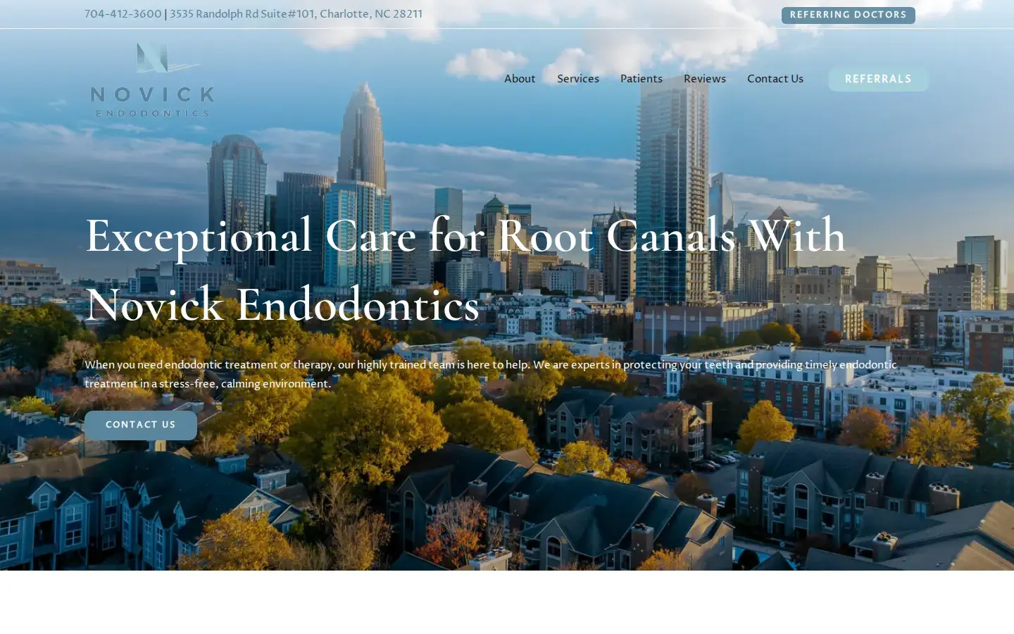 Homepage preview of Novick Endodontics