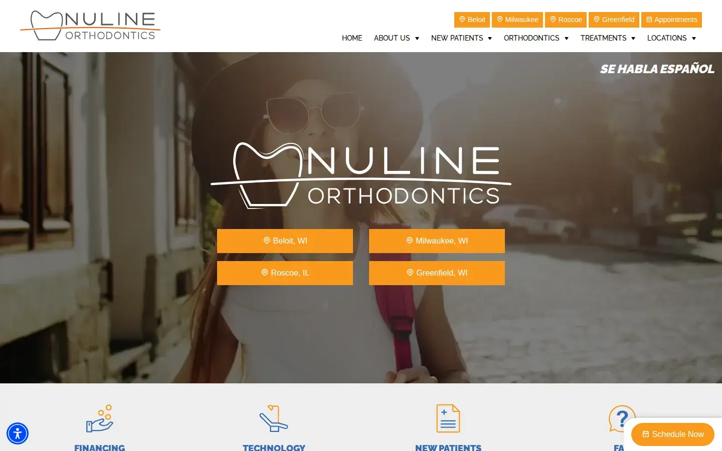 Homepage preview of NuLine Orthodontics