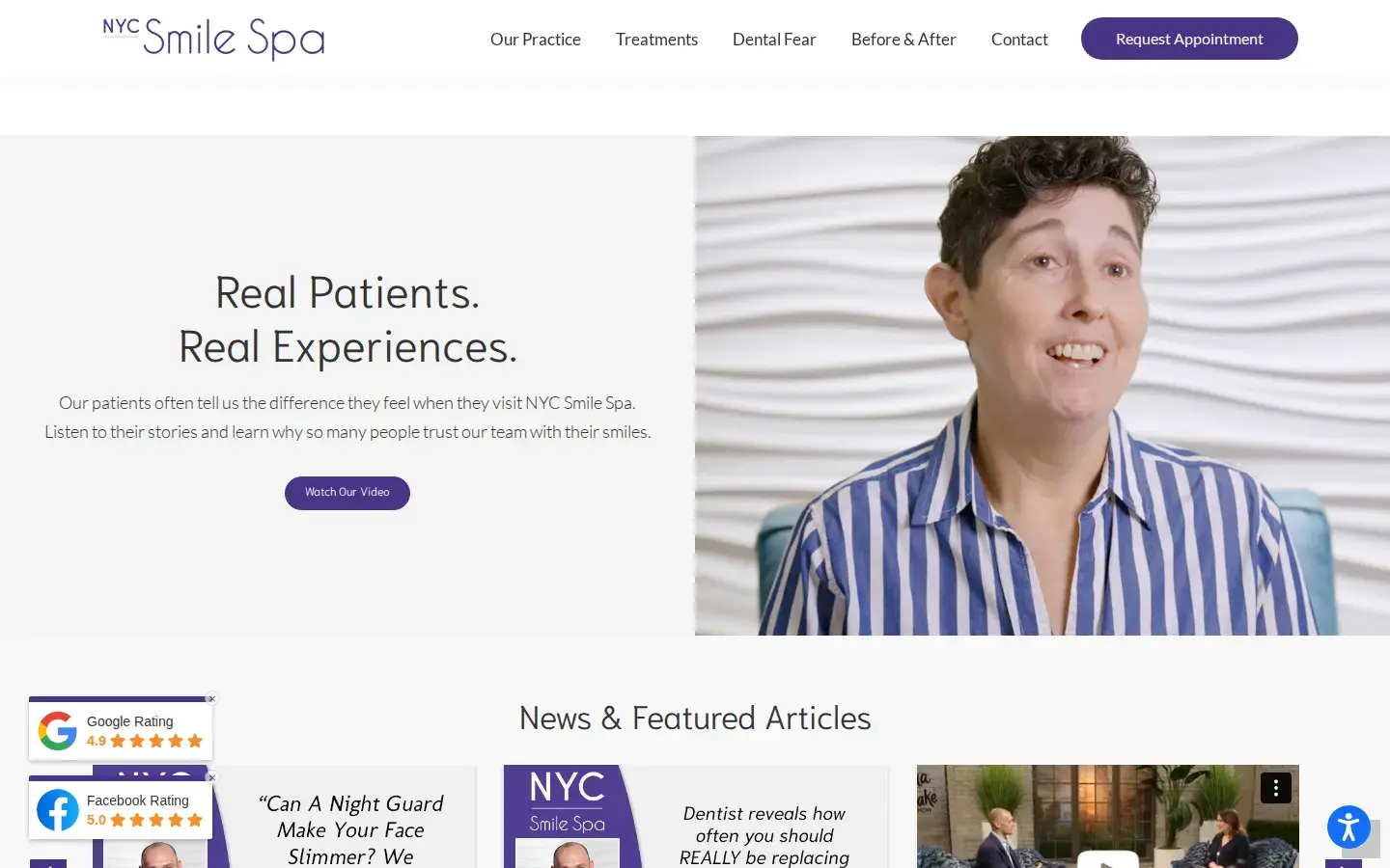 Homepage preview of NYC Smile Spa