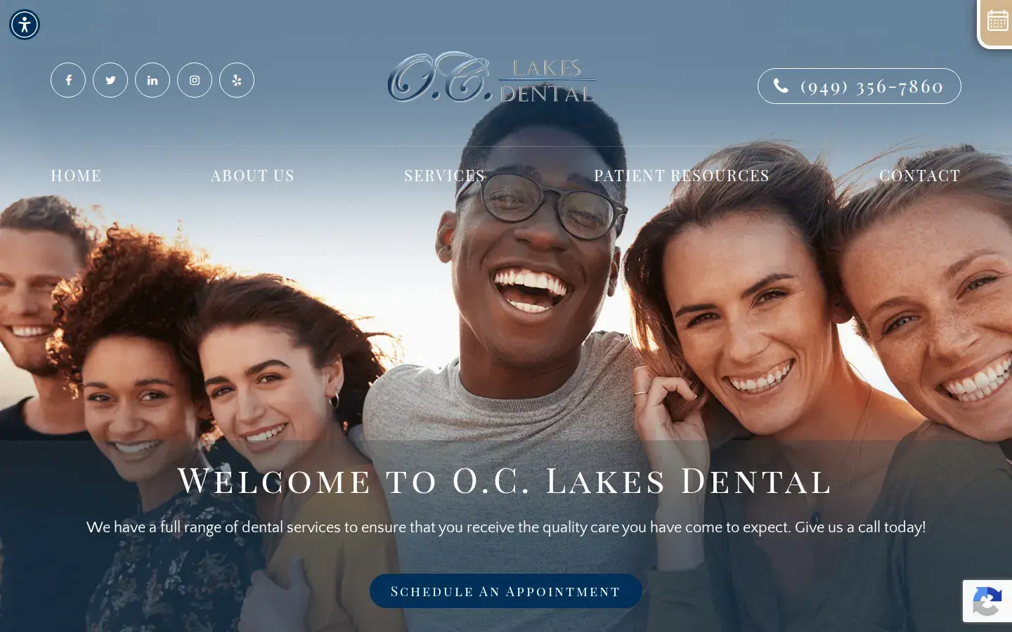 Homepage preview of O.C. Lakes Dental: Aaron M. Takigawa, DDS