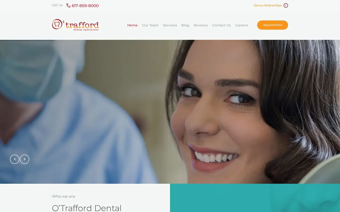 Homepage preview of O’Trafford Dental Specialists