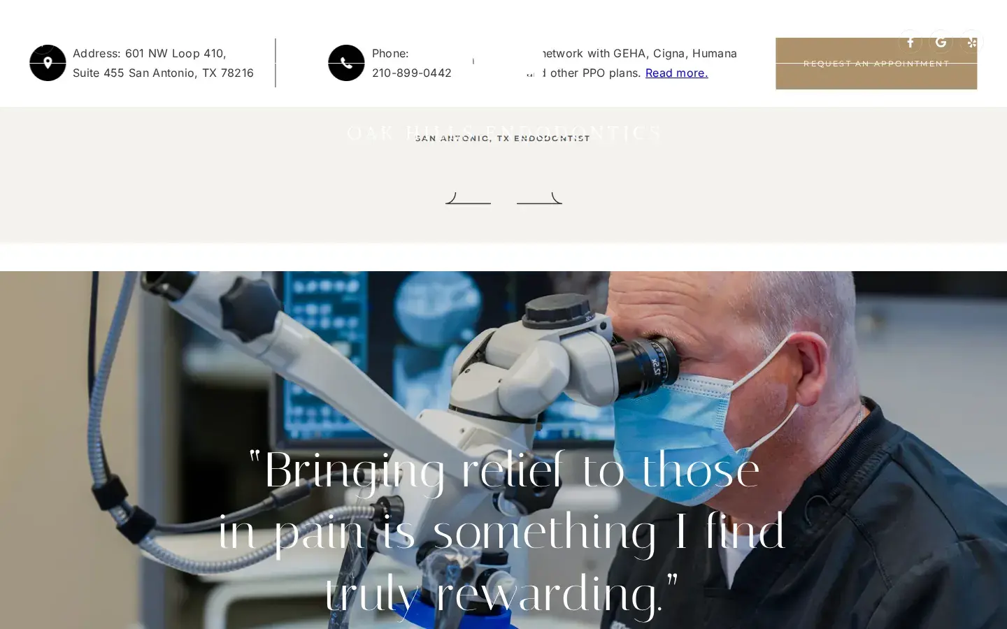 Homepage preview of Oak Hills Endodontics