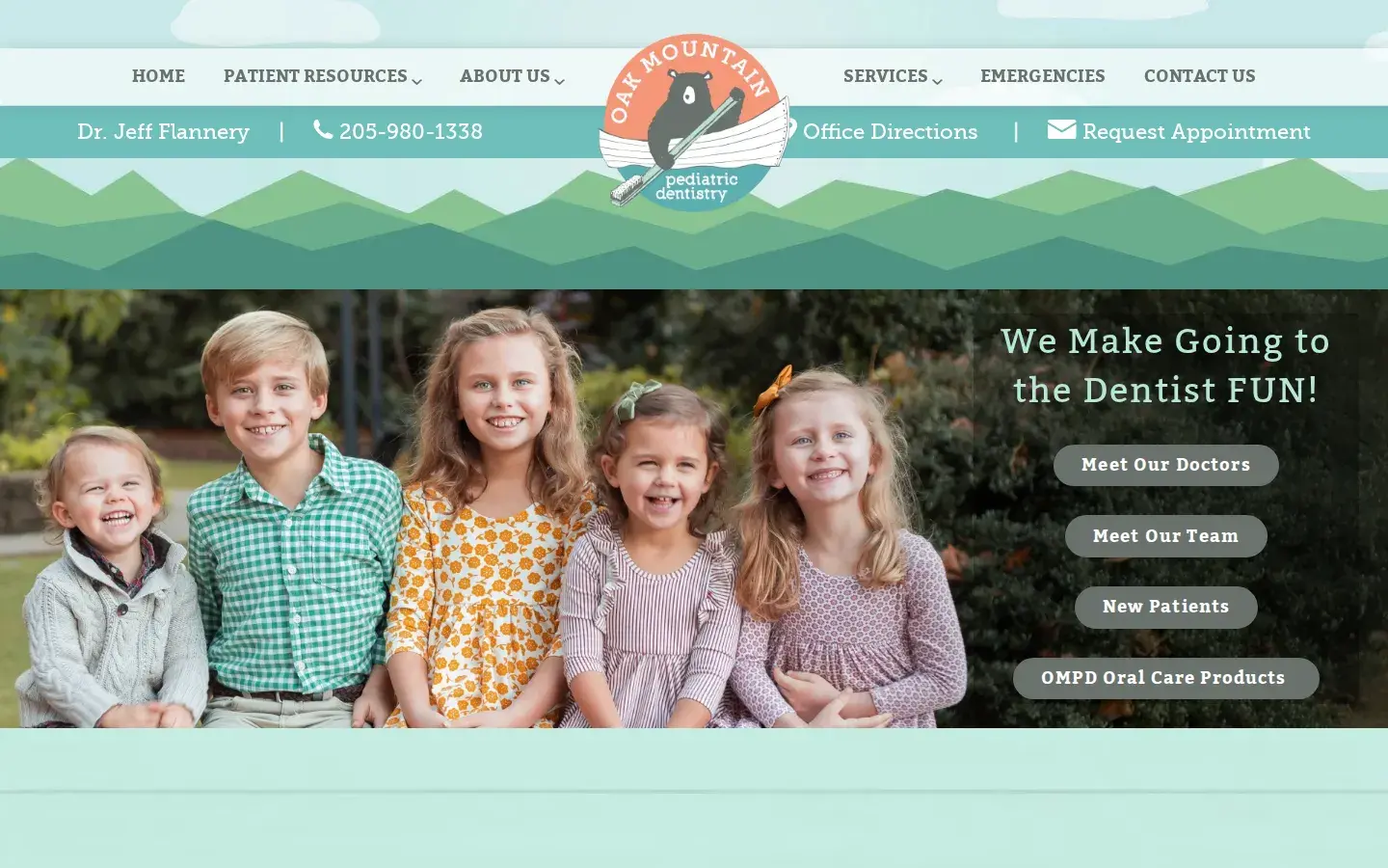 Homepage preview of Oak Mountain Pediatric Dentistry