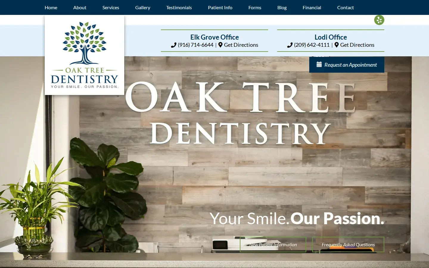 Homepage preview of Oak Tree Dentistry