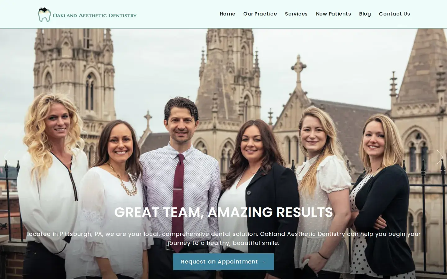Homepage preview of Oakland Aesthetic Dentistry