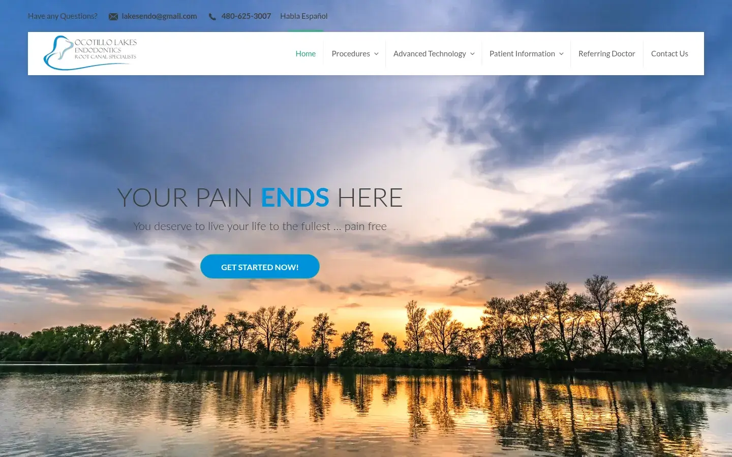 Homepage preview of Ocotillo Lakes Endodontics