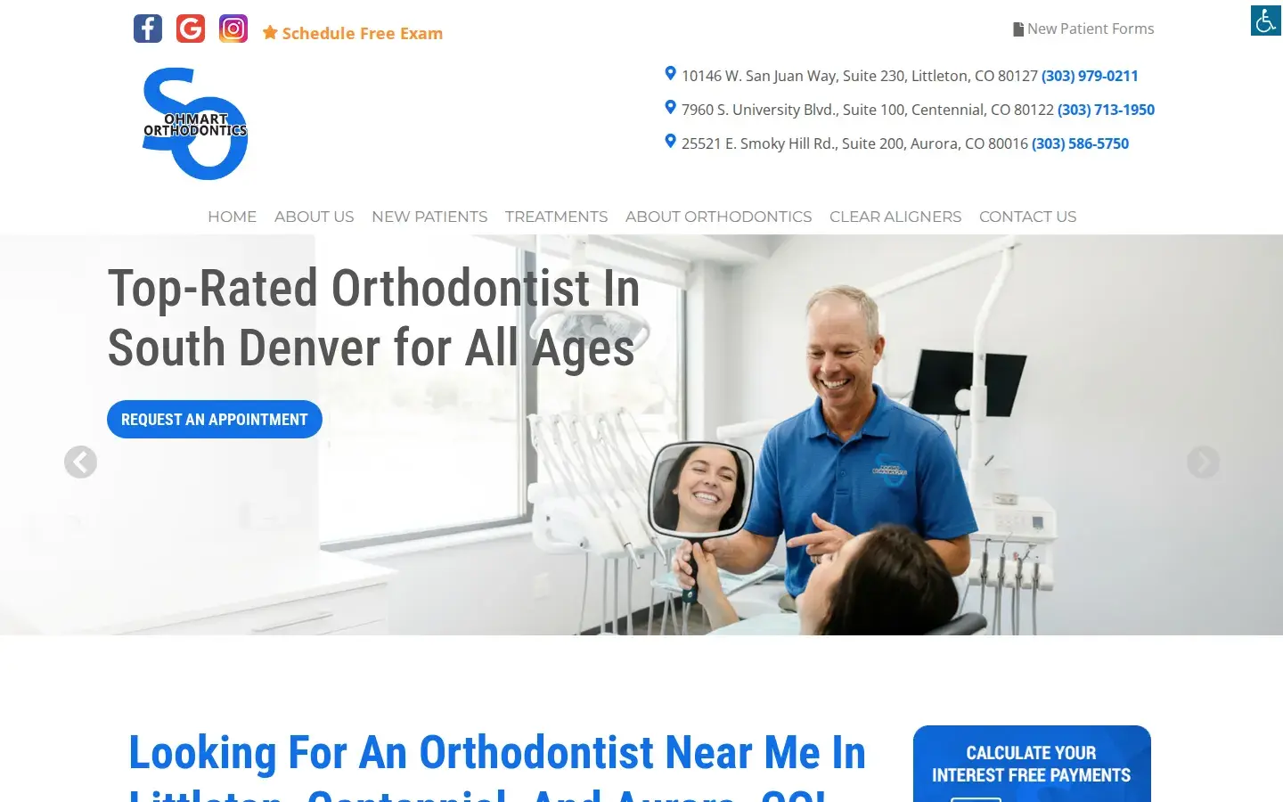Homepage preview of Ohmart Orthodontics